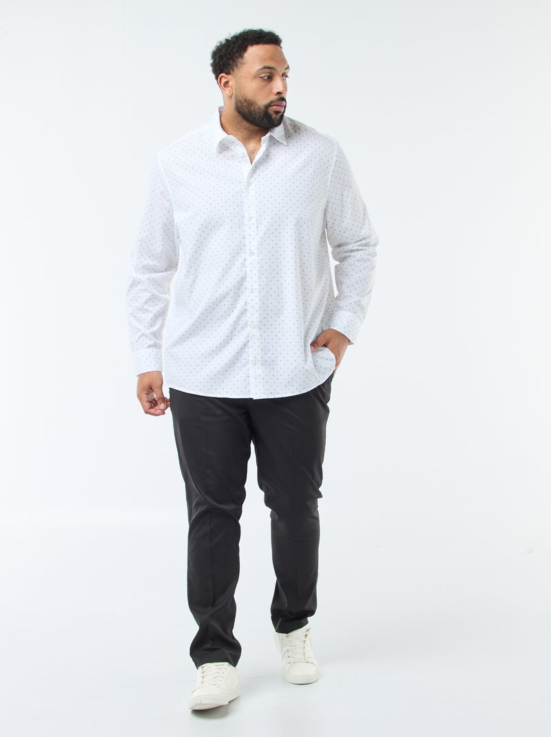 Camisa regular fit estampada Blanco - Kiabi