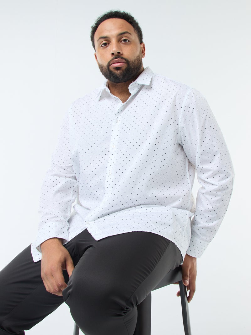 Camisa regular fit estampada Blanco - Kiabi