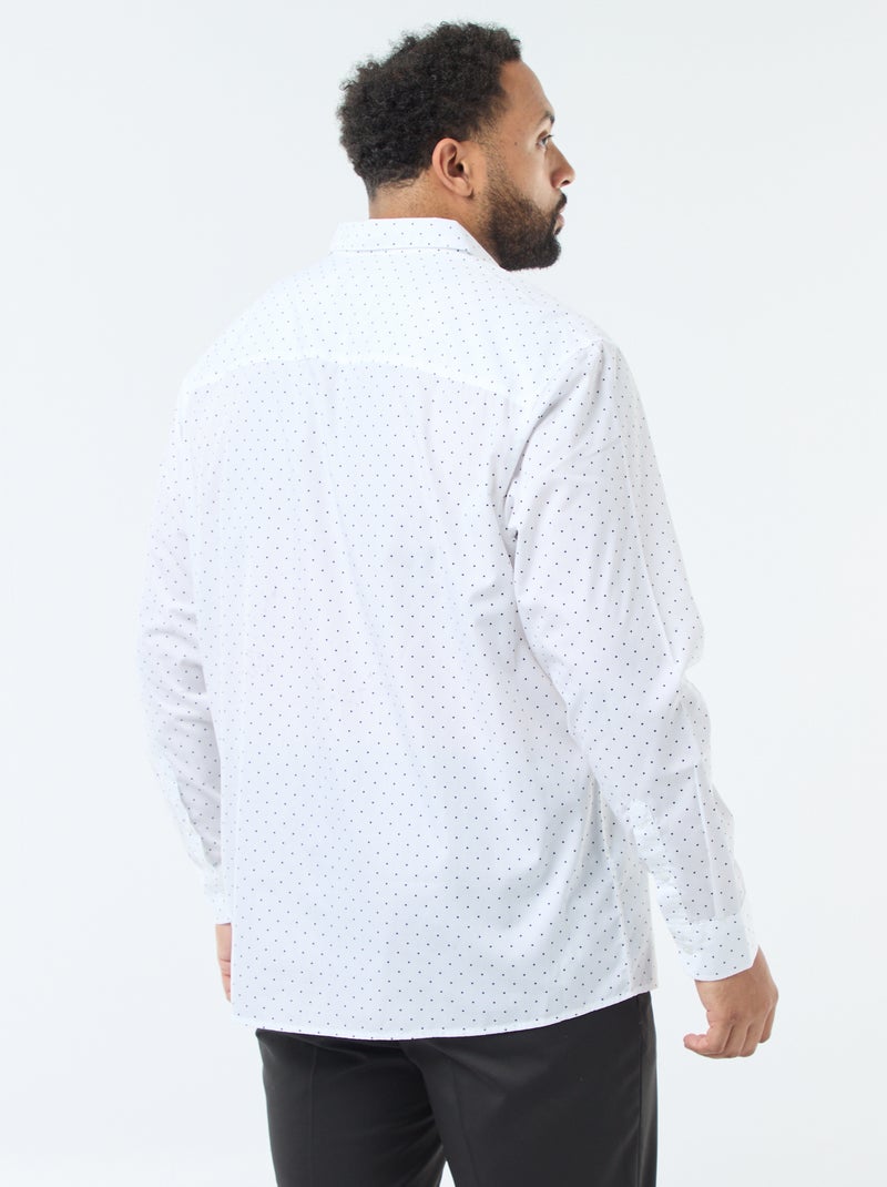 Camisa regular fit estampada Blanco - Kiabi