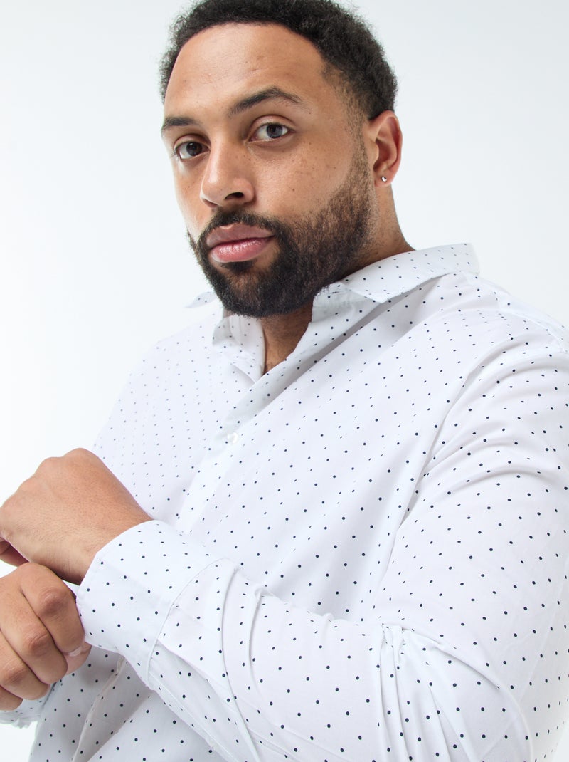 Camisa regular fit estampada Blanco - Kiabi