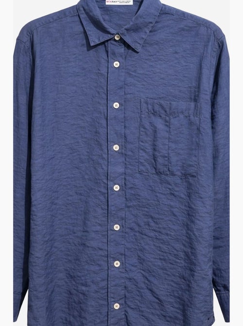 Camisa relajada con botones y bolsillo mixray - Kiabi Camisa relajada con botones y bolsillo mixray - Kiabi