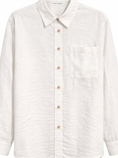Camisa relajada con botones y bolsillo mixray - Kiabi Camisa relajada con botones y bolsillo mixray - Kiabi