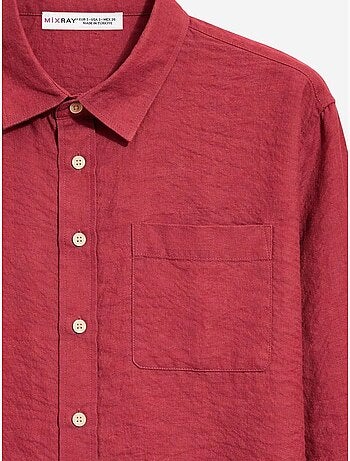 Camisa relajada con botones y bolsillo mixray