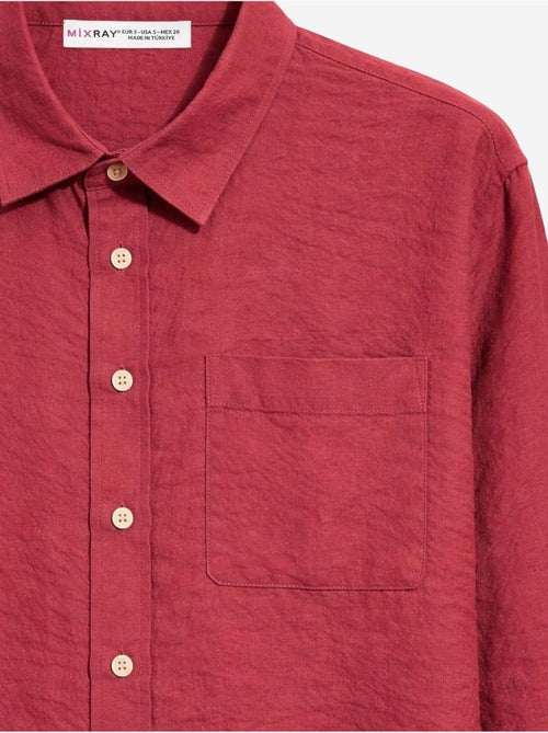 Camisa relajada con botones y bolsillo mixray - Kiabi Camisa relajada con botones y bolsillo mixray - Kiabi
