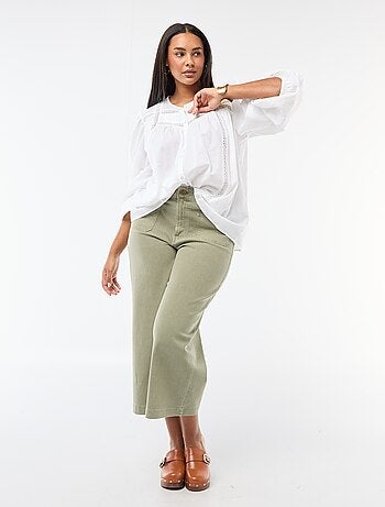 Camisa romántica de algodón