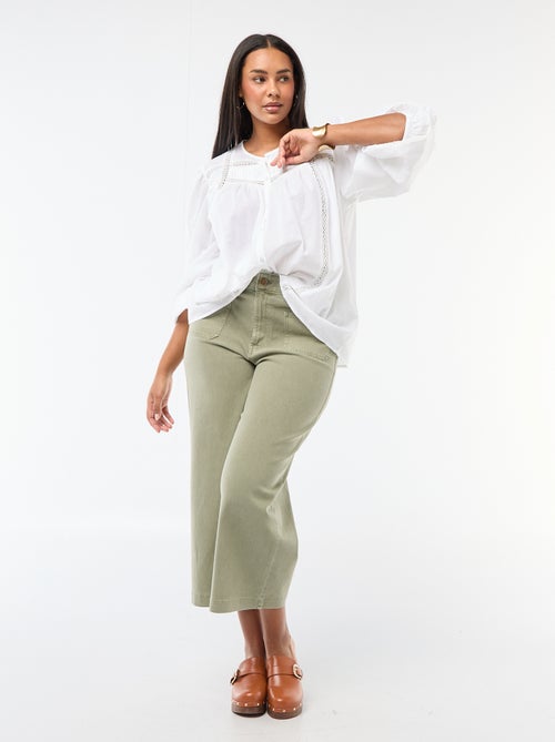 Camisa romántica de algodón - Kiabi