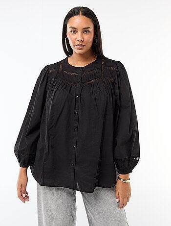 Camisa romántica de algodón