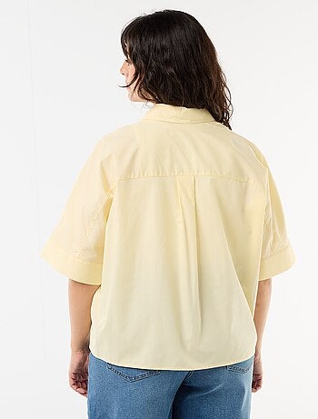 Camisa satinada con botones de estrella de mar