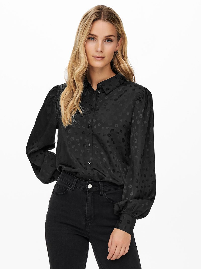 Camisa satinada 'JDY' NEGRO - Kiabi