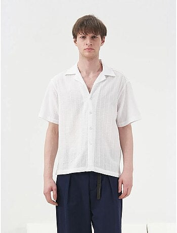 Camisa seersucker texturizada giesto