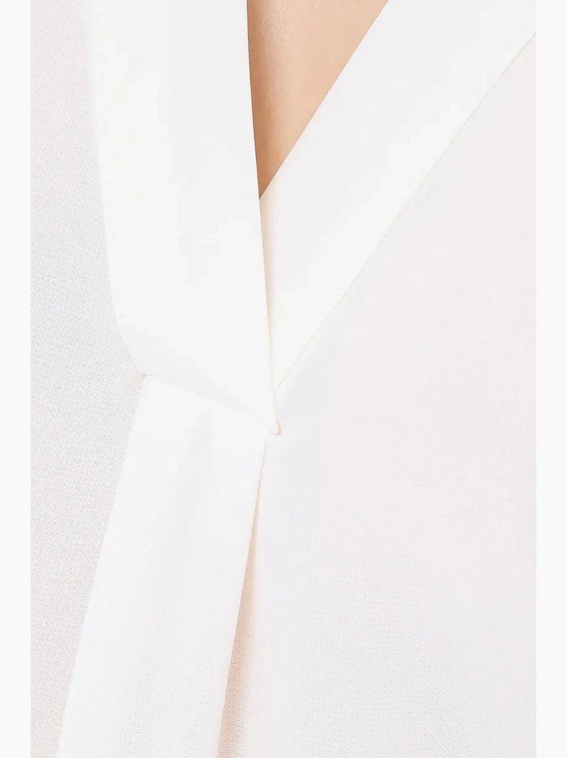 Camisa sin mangas con cuello en v semitransparente hiccup Blanco - Kiabi