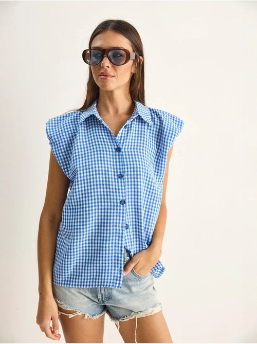 Camisa sin mangas de algodón de cuadros vichy lucci - Kiabi Camisa sin mangas de algodón de cuadros vichy lucci - Kiabi
