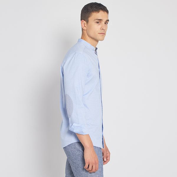Camisa slim con cuello mao Hombre blanco Kiabi 11,00€ Camisa slim con cuello mao Hombre blanco Kiabi 11,00€