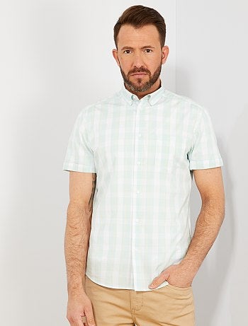 Hombre talla S-XXL - Camisa slim con estampado de cuadros - Kiabi