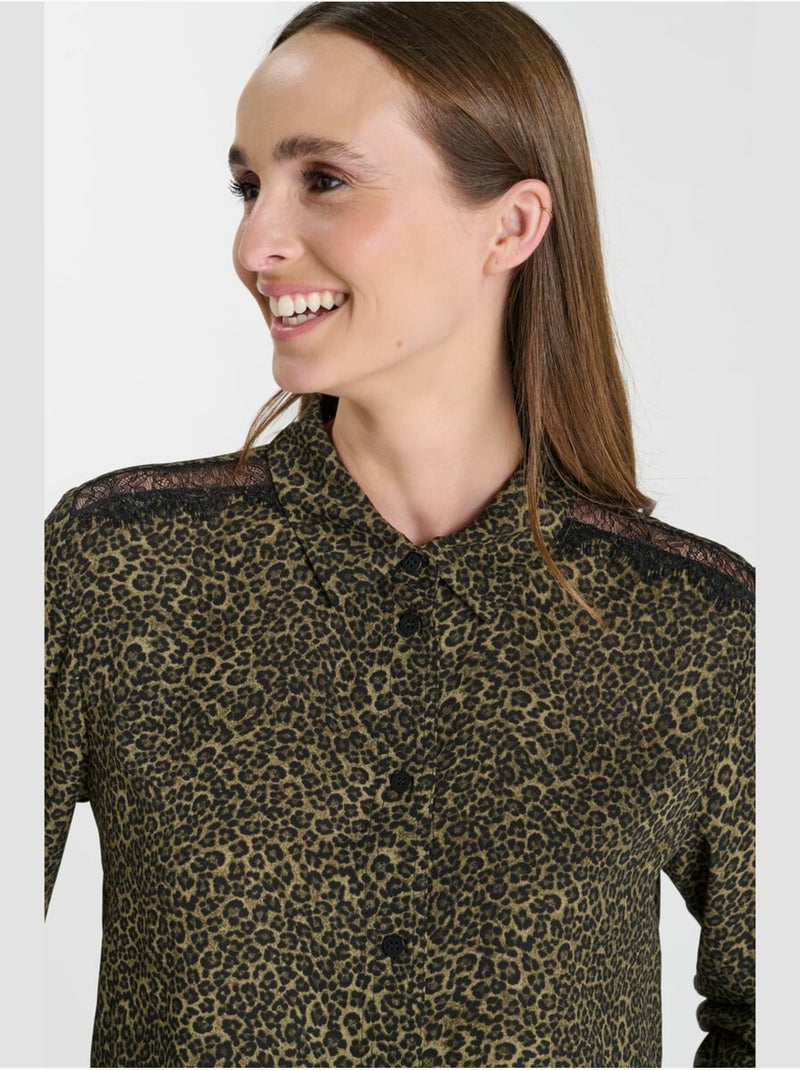 Camisa solal Caqui - Kiabi