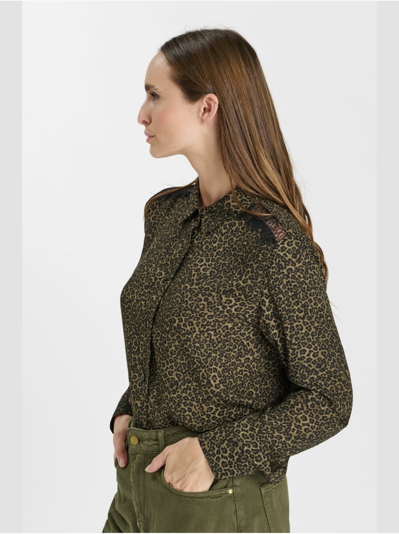Camisa solal Caqui - Kiabi