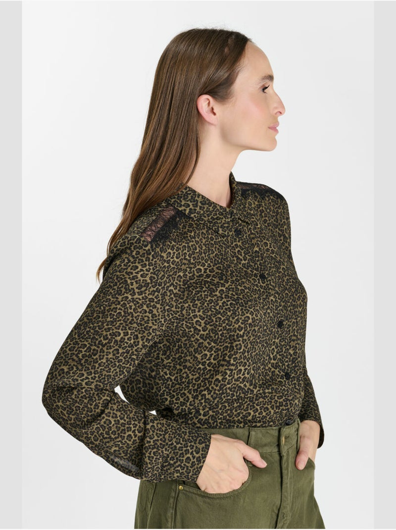 Camisa solal Caqui - Kiabi