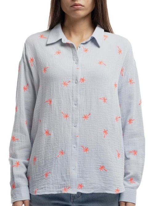 Camisa Teddy Smith con estampado de palmeras para mujer - Kiabi Camisa Teddy Smith con estampado de palmeras para mujer - Kiabi