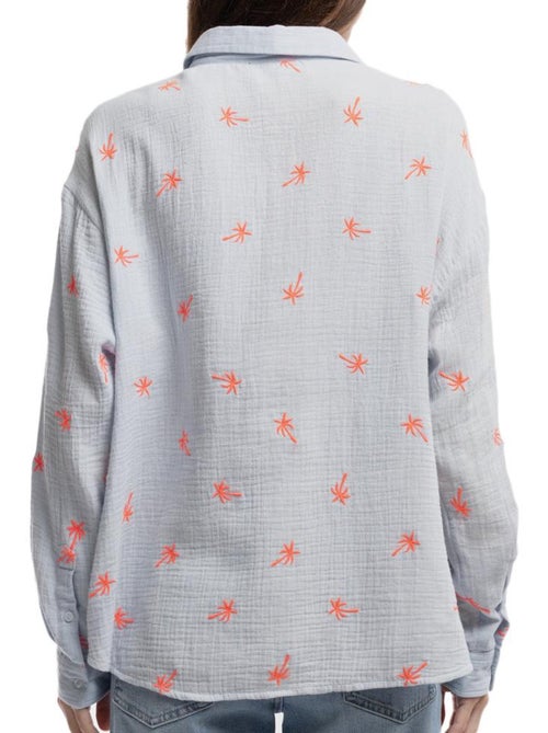 Camisa Teddy Smith con estampado de palmeras para mujer - Kiabi Camisa Teddy Smith con estampado de palmeras para mujer - Kiabi