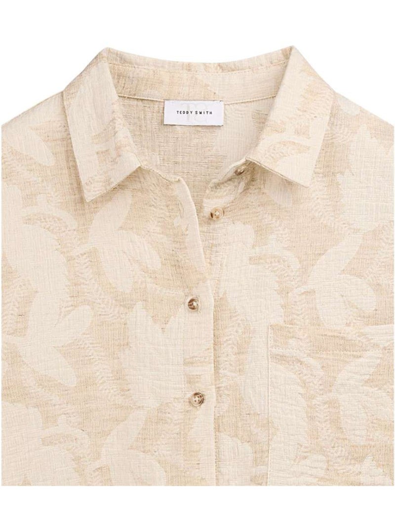 Camisa Teddy Smith para Mujer Beige - Kiabi