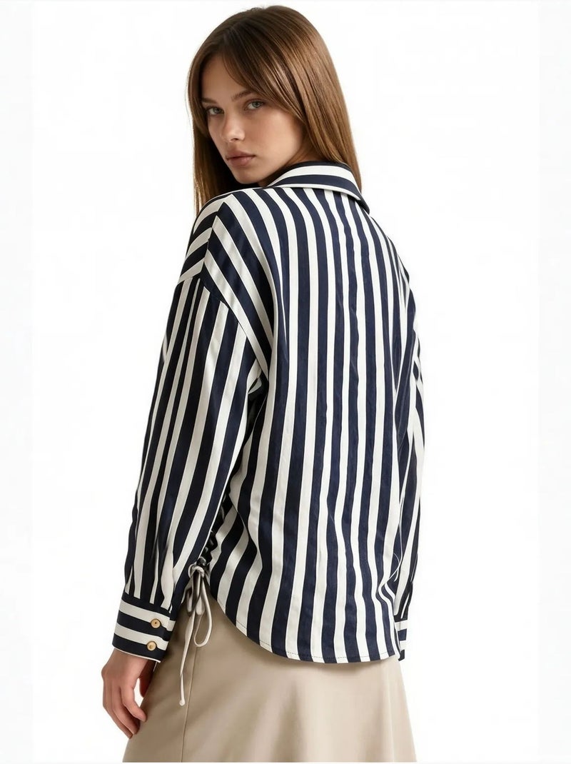 Camisa tejida a rayas con botones delanteros busem Multicolor - Kiabi