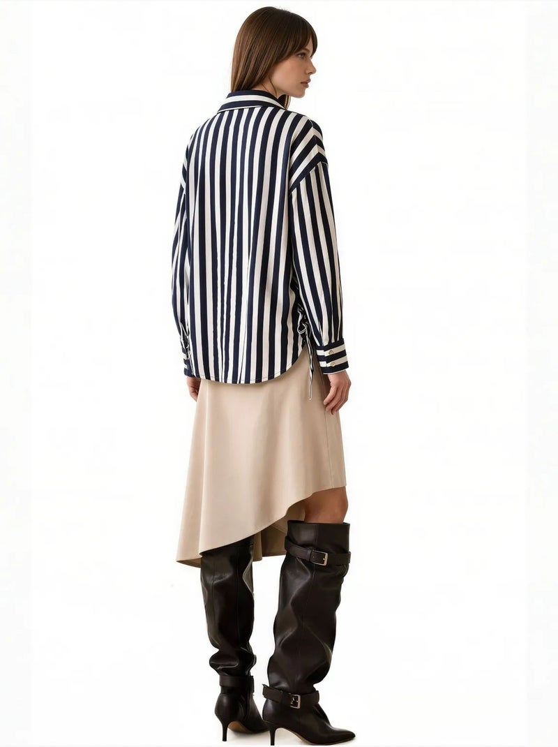 Camisa tejida a rayas con botones delanteros busem Multicolor - Kiabi