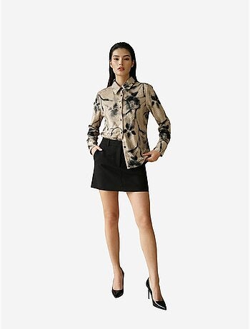 Camisa tejida de terciopelo abstracto para mujer my fashion