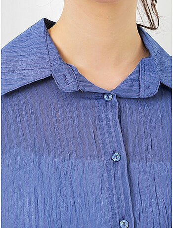 Camisa texturizada de manga larga con botones bdart