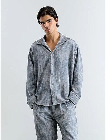 Camisa texturizada extragrande con botones giesto