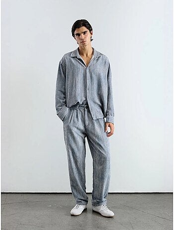 Camisa texturizada extragrande con botones giesto