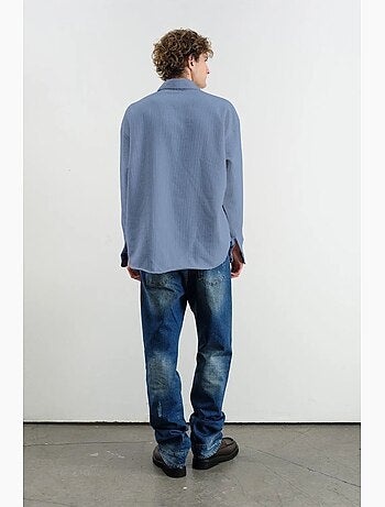Camisa texturizada extragrande con botones giesto