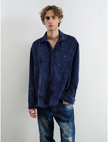Camisa texturizada extragrande con botones giesto