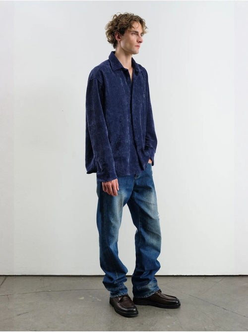 Camisa texturizada extragrande con botones giesto - Kiabi Camisa texturizada extragrande con botones giesto - Kiabi