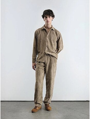 Camisa texturizada extragrande con botones giesto