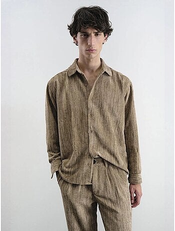 Camisa texturizada extragrande con botones giesto