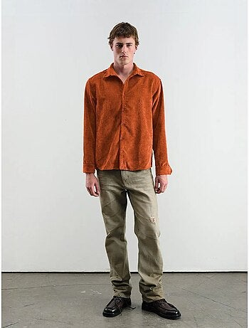Camisa texturizada extragrande con botones giesto