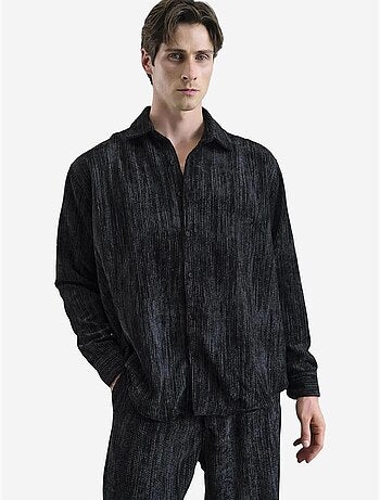 Camisa texturizada extragrande con botones giesto