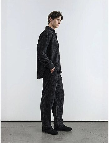Camisa texturizada extragrande con botones giesto