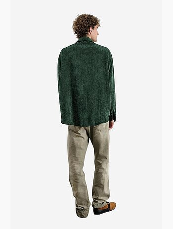 Camisa texturizada extragrande de manga larga con botones giesto