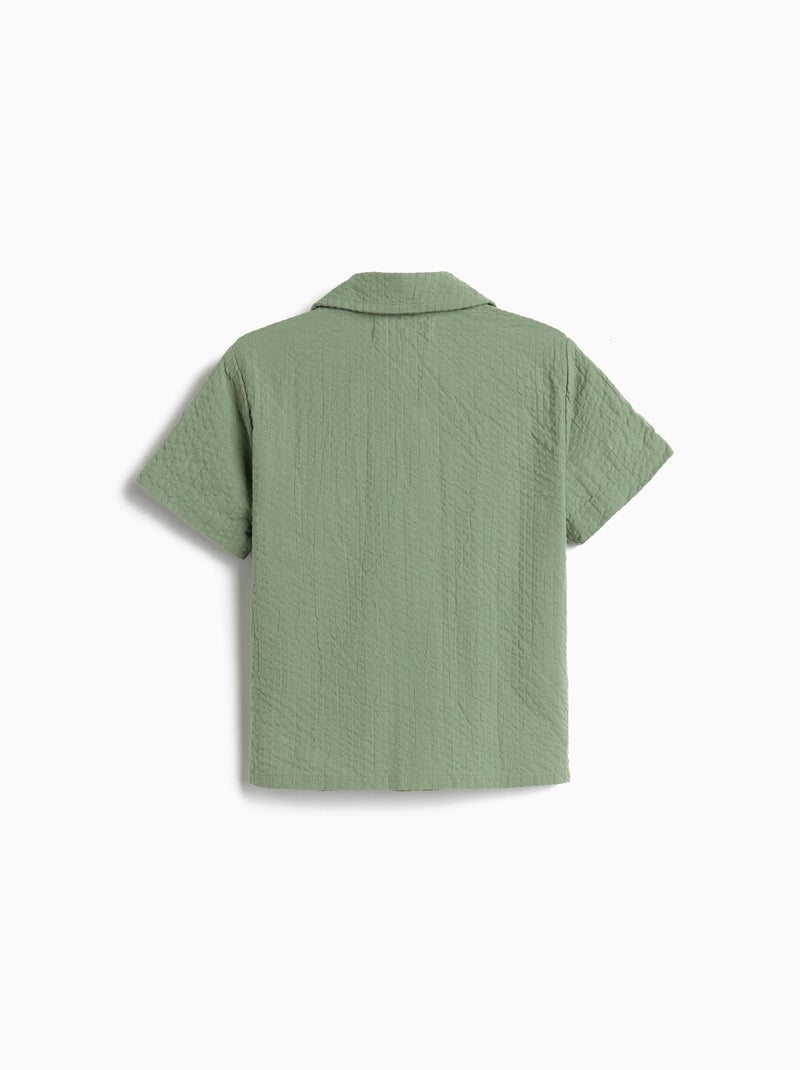 Camisa texturizada, mo fashion Verde - Kiabi