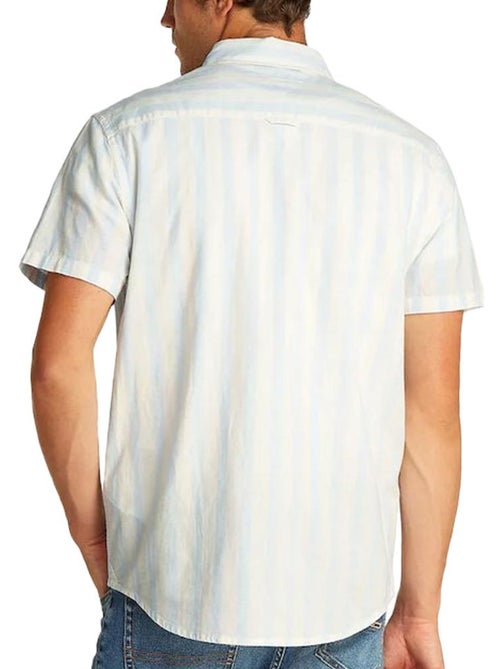 Camisa Tommy Hilfiger de lino a rayas para hombre - Kiabi Camisa Tommy Hilfiger de lino a rayas para hombre - Kiabi