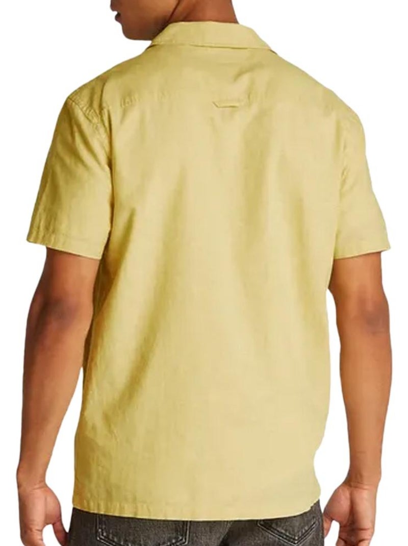 Camisa Tommy Hilfiger de Lino para Hombre Amarillo - Kiabi