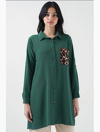 Camisa túnica con detalle de bolsillo bdart