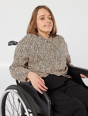 Camisa vaporosa con estampado - Fácil de Poner