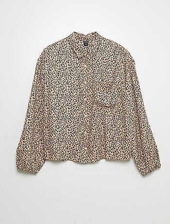 Camisa vaporosa con estampado - Fácil de Poner