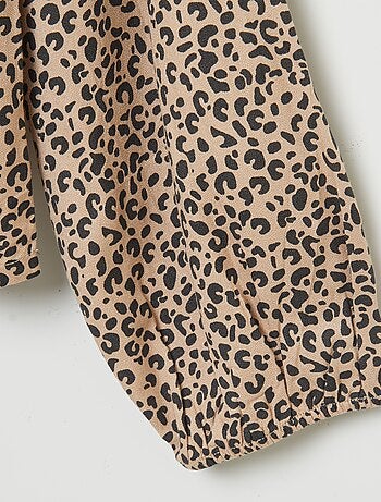 Camisa vaporosa con estampado - Fácil de Poner