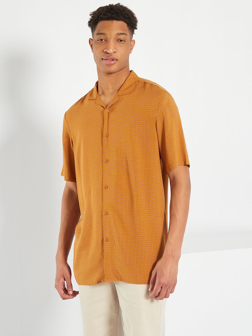 Camisa vaporosa estampada +1,90 m AMARILLO - Kiabi