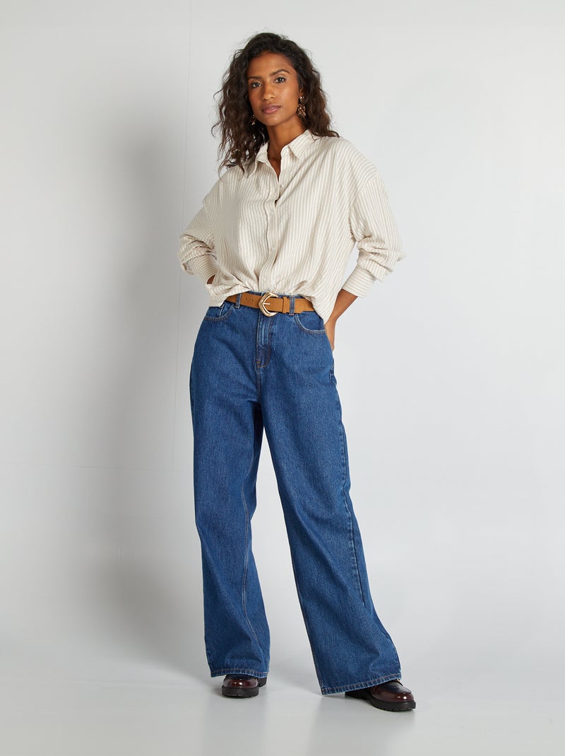 Camisa vaporosa oversize BEIGE - Kiabi