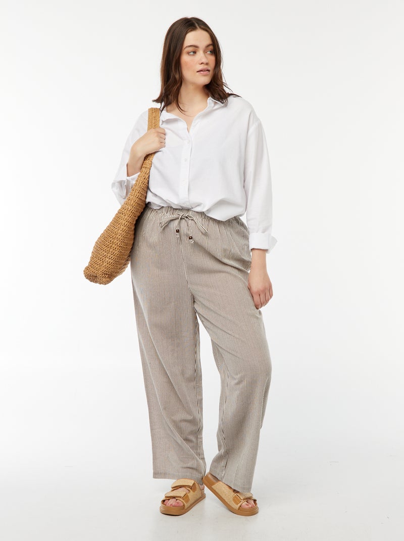 Camisa vaporosa oxford blanco - Kiabi