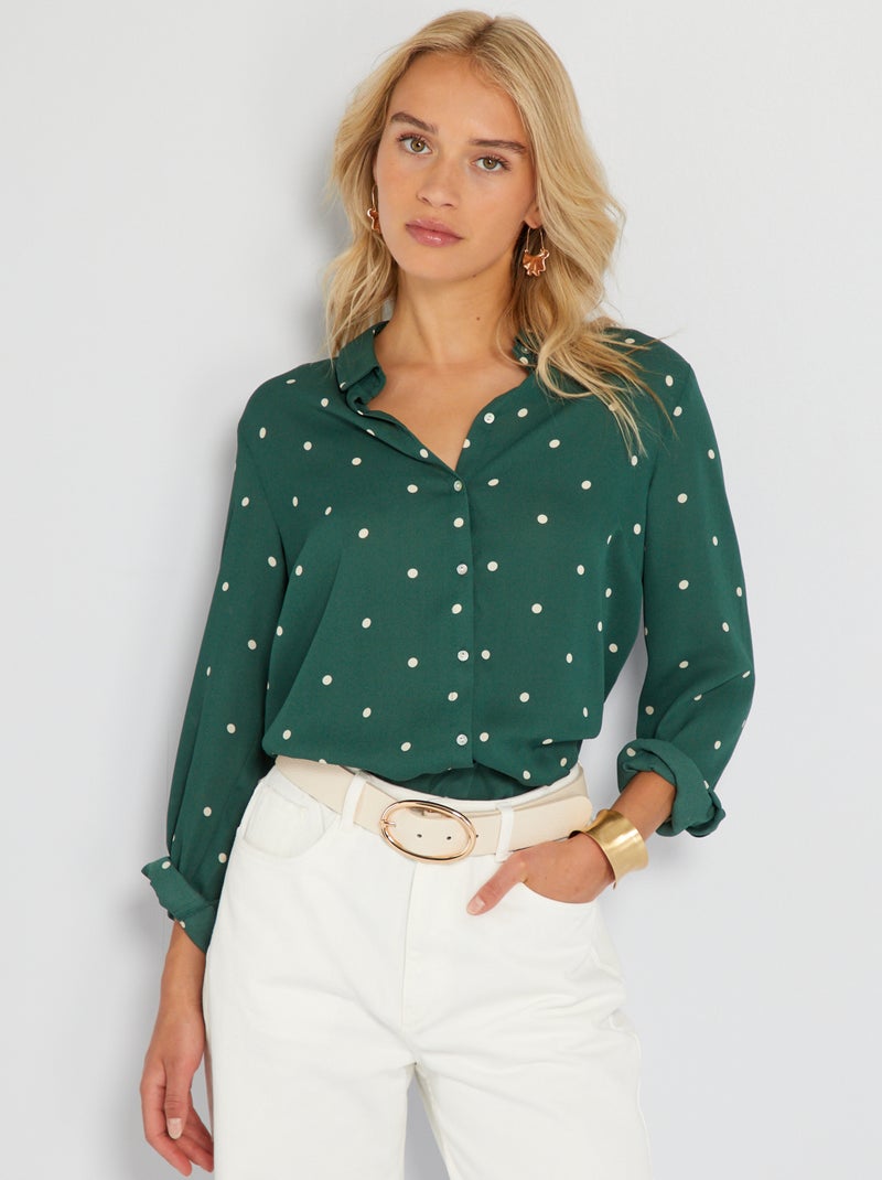 Camisa vaporosa VERDE - Kiabi
